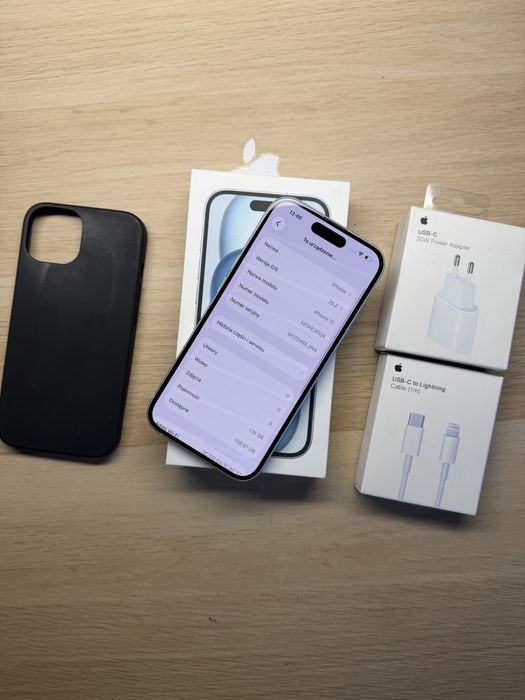 iPhone 15 128gb biały bateria 100% komplet