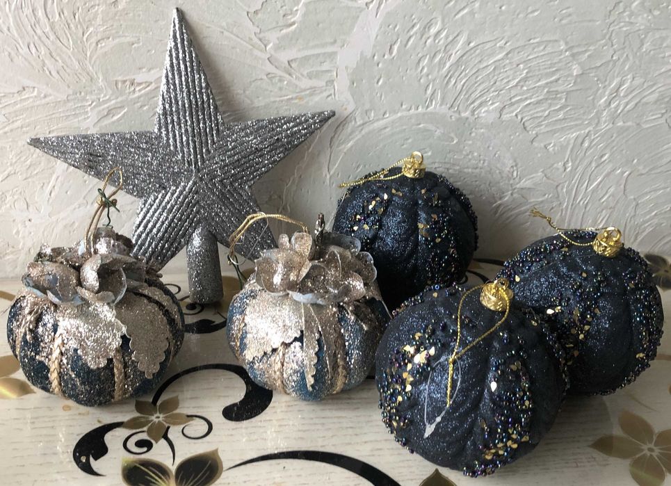 Новогодние елочные игрушки (ручная работа).