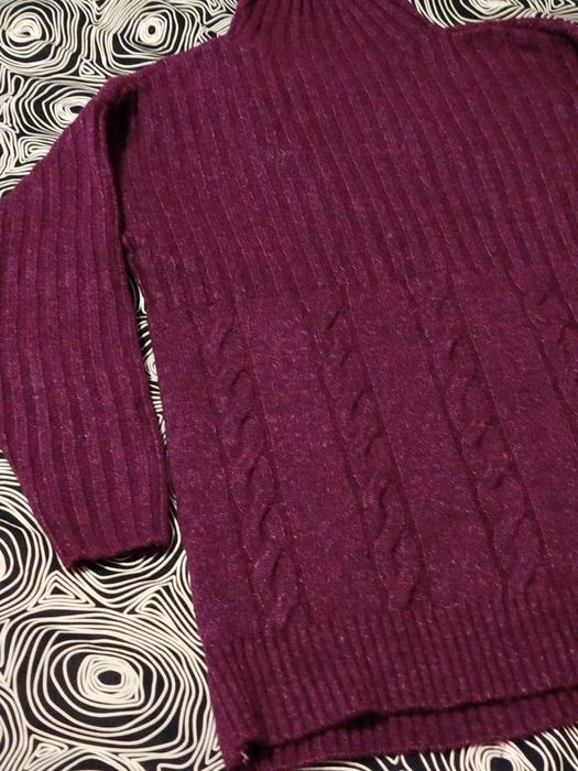 Ciemno fioletowy melanż nowy golf Moda Katalinski L 40