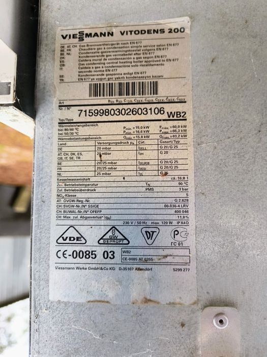 Wiązka i programator pieca Viessmann Vitodens 200