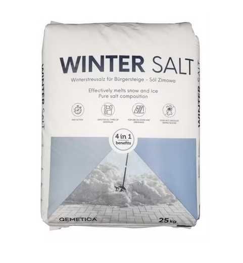 Sól DROGOWA przeciw gołoledzi 25 kg PODJAZDY CHODNIKI DROGI