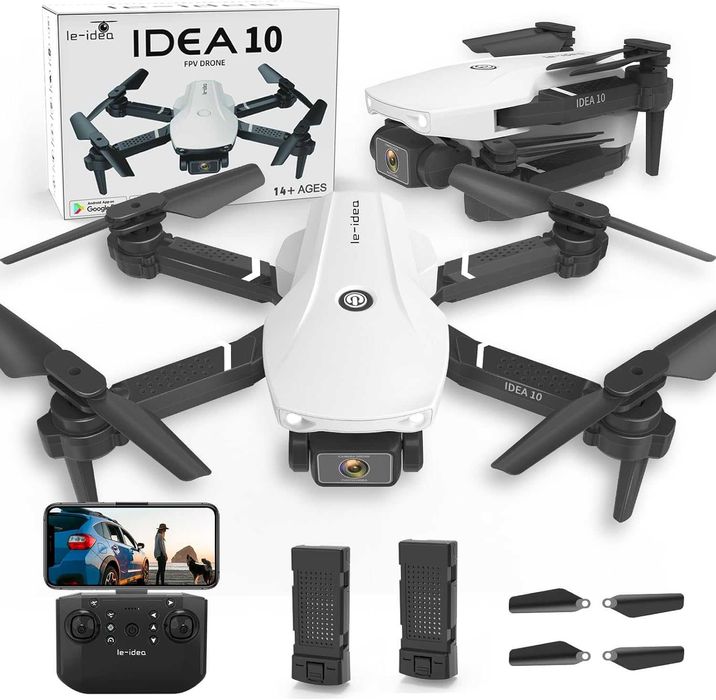 Drone IDEA10 for Kids and Beginners, Dual Camera, 2 Batteries – NEW64740948285441121