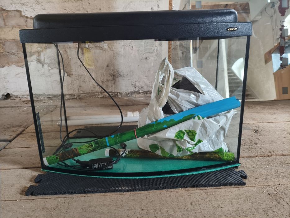 akwarium panoramiczne 65 l zestaw