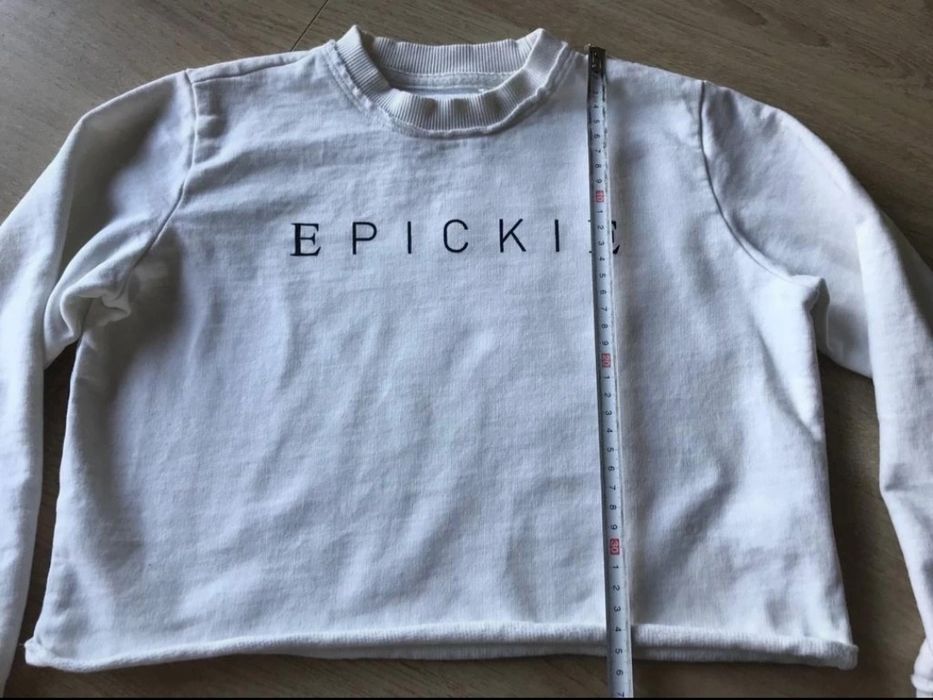 Reserved - krótka, biała bluza 140