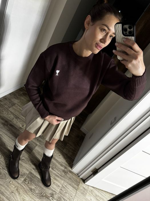 Свитер в стиле Ами амі Paris темный шоколад