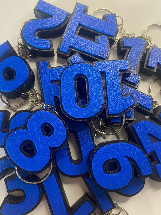 Brelok z numerem 0–99 | Dwukolorowy