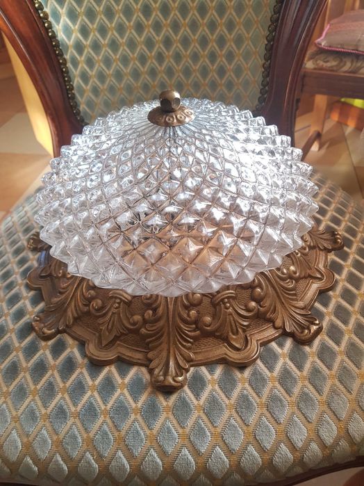 Kryształowy plafon - brąz - śr. - 35 cm