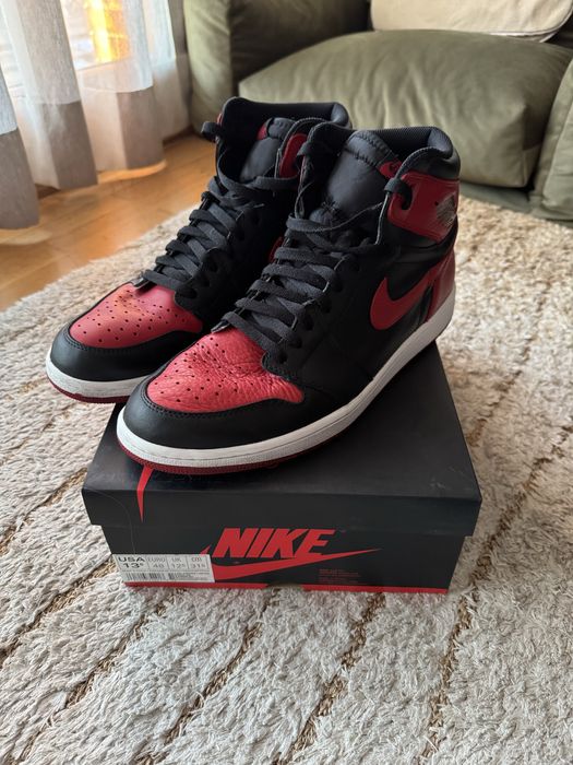 Ténis Jordan 1 High Retro “Bred” 2016 (tam. 48)
