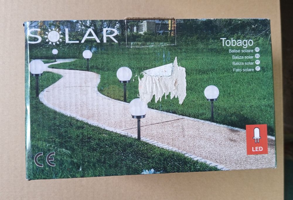 Lampa solarna LED kula 2szt