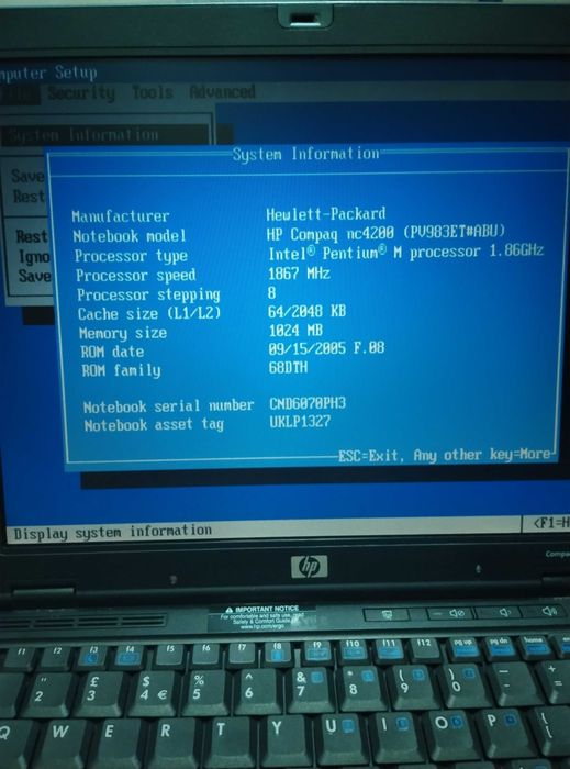 Продам ретро-ноутбук HP NC 4200.Полностью Рабочий. ПОЛЬША.ТОРГ