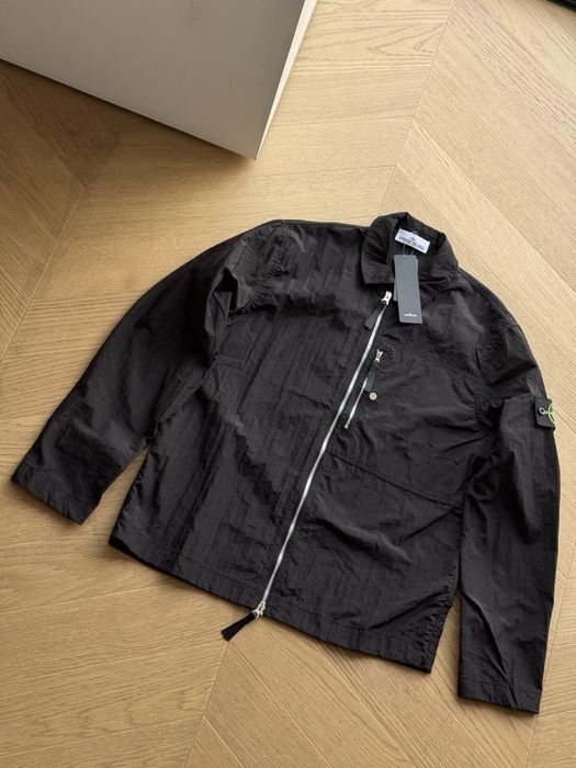 Мужская нейлоновая рубашка овершот стон айленд stone island