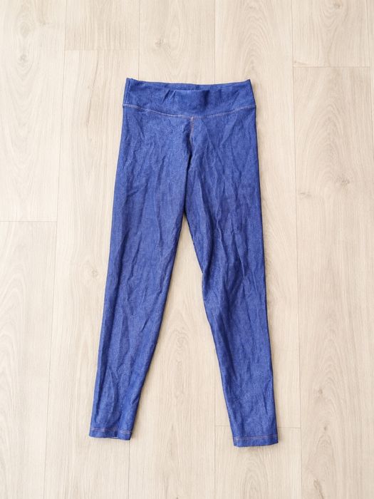 Calças Leggings Efeito Ganga Mulher Tamanho M | Women's Denim Look Leggings Size M