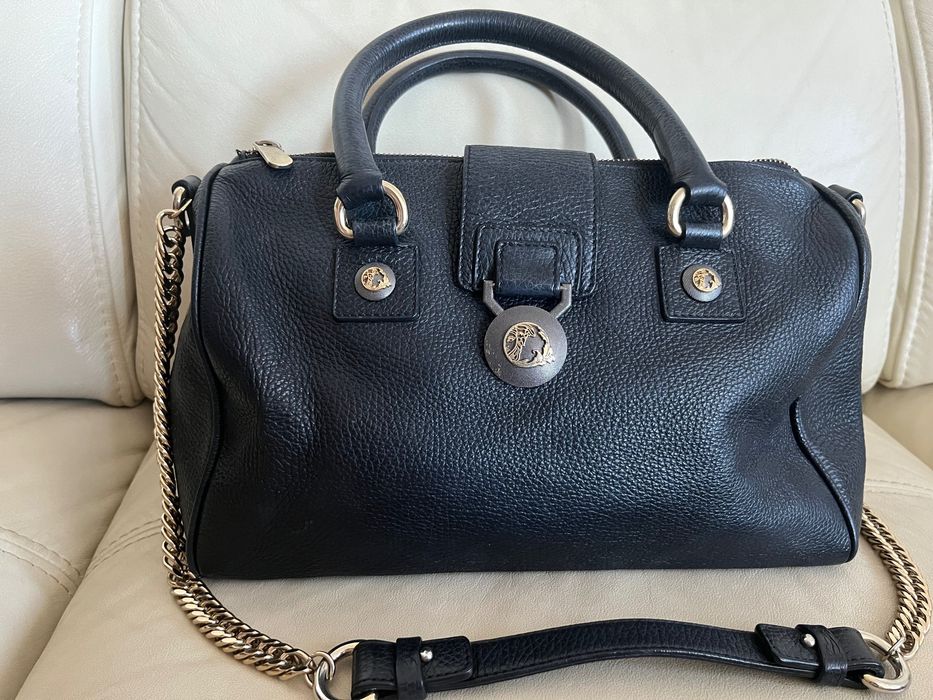 Oryginalna torba Versace skóra naturalna