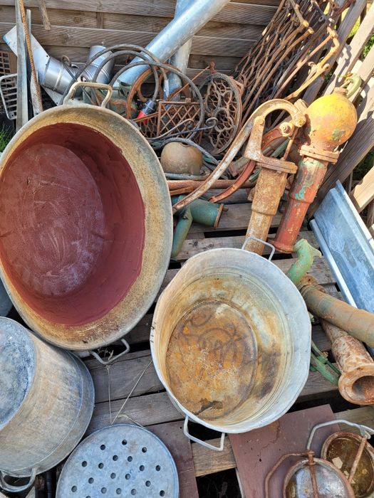 Stara ocynkowana balia, wanna.