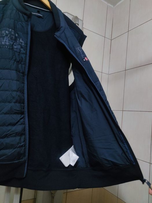 Męska M  kamizelka pikowana marki CASA MODA w kolorze ciemnego granatu
