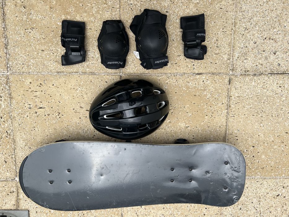 Skate Infantil + Capacete + Proteções — NOVO