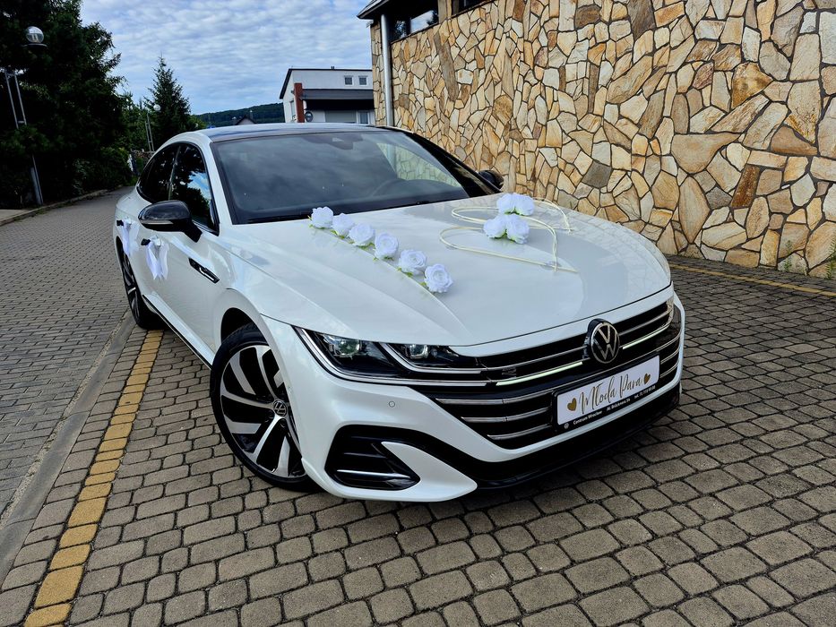 Volkswagen Arteon R-Line samochód, auto do ślubu, biała perła
