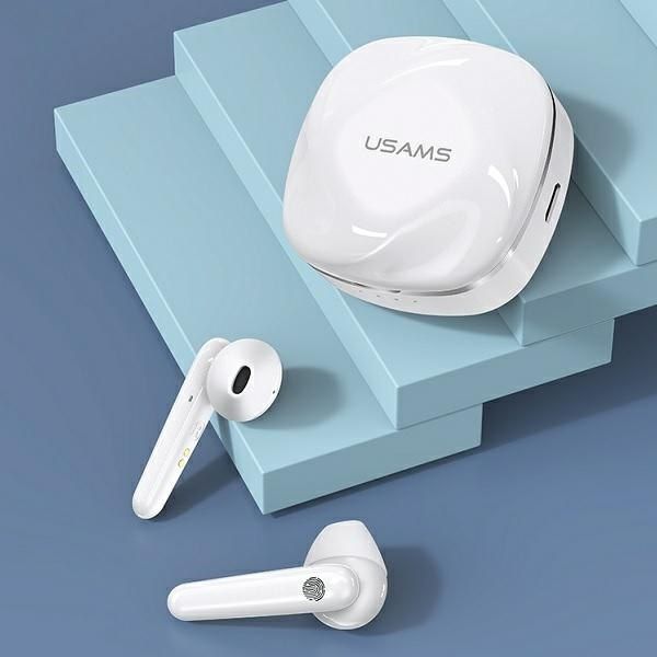 USAMS Słuchawki Bluetooth 5.0 TWS SDseries bezprzewodowe biały/white BHUSD01