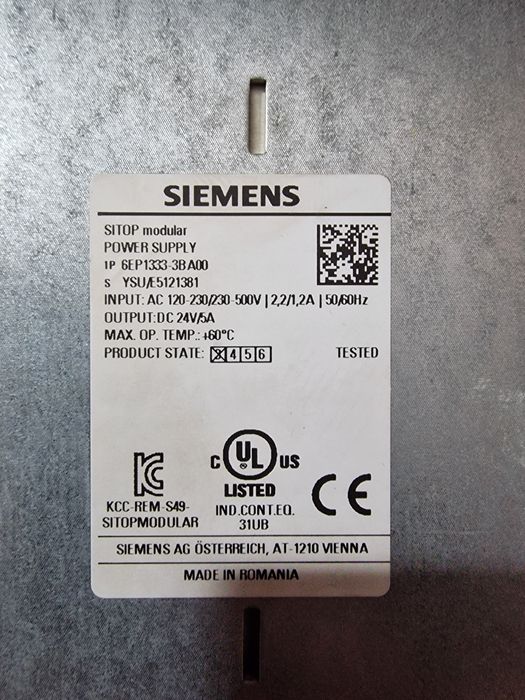 Zasilacz Siemens 24VDC 5A