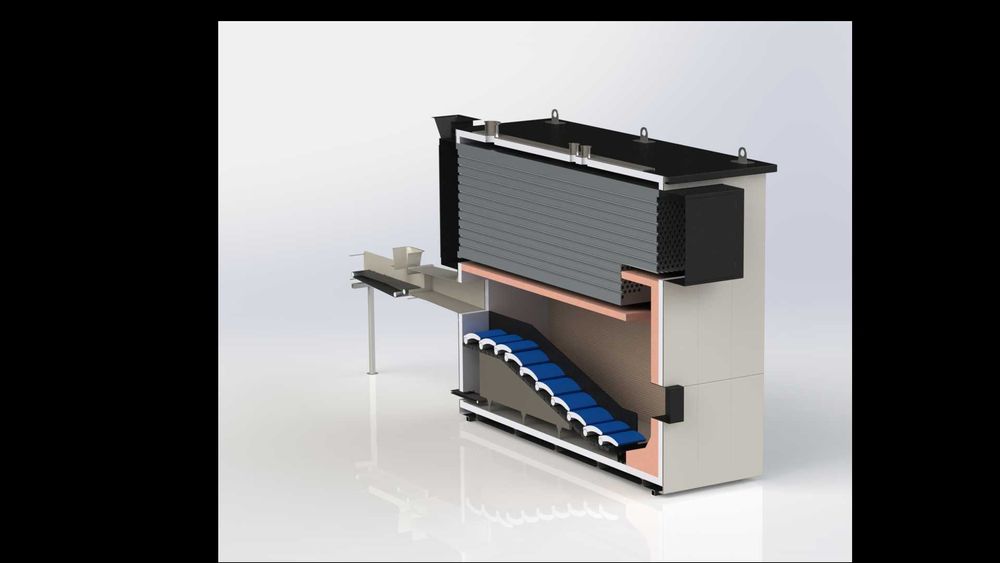 Kocioł na zrębki 1000kw nowy