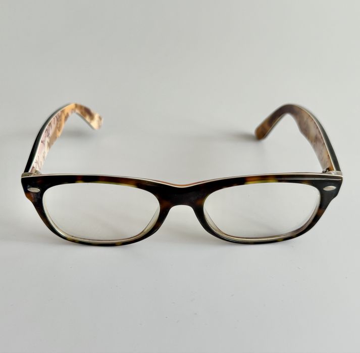 Оправа окуляри Ray-Ban RB 5184, чорна оправа з бежевими вставками черепаха 5409