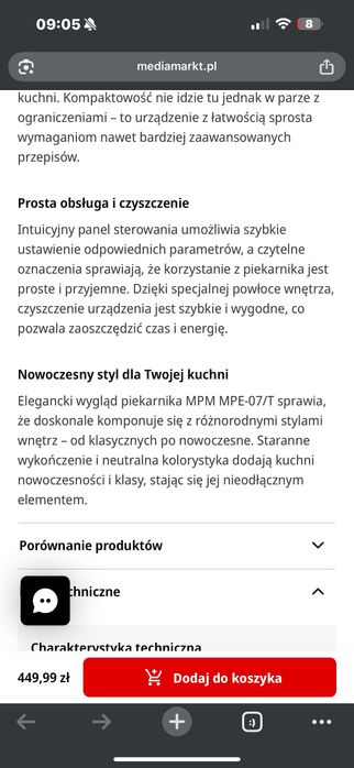 Piekarnik elektryczny MPM mpe 07-t