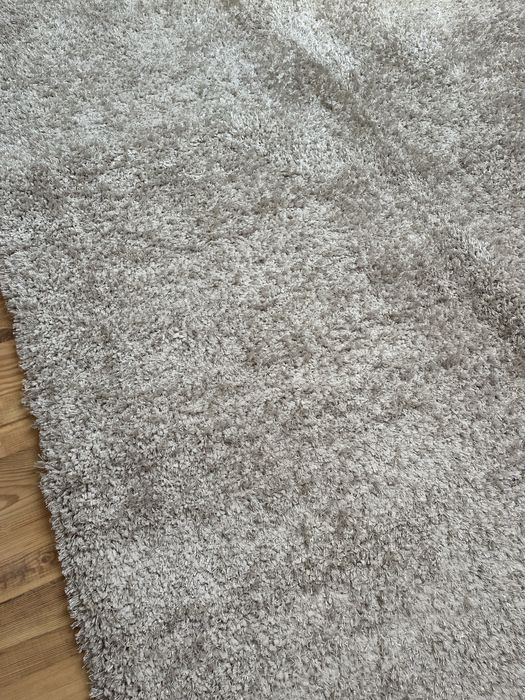 Szary dywan shaggy miękki puszysty 150x220