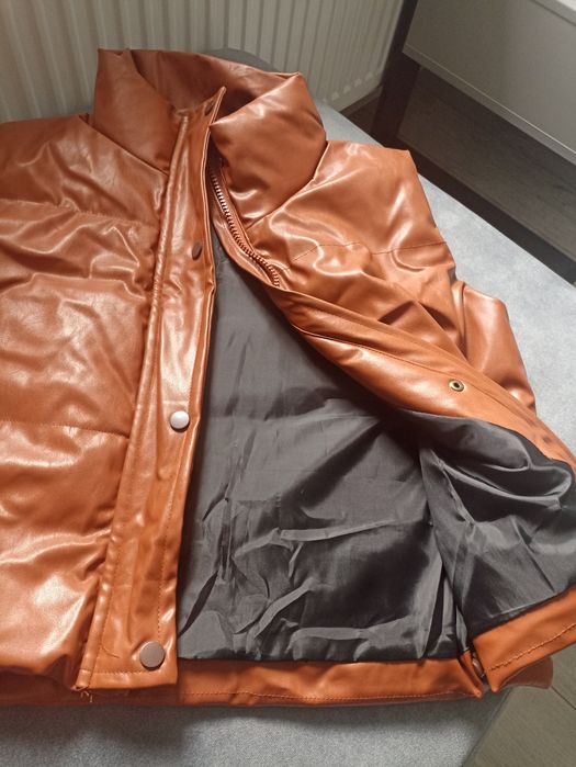 Kamizelka pikowana eko sztuczna skóra