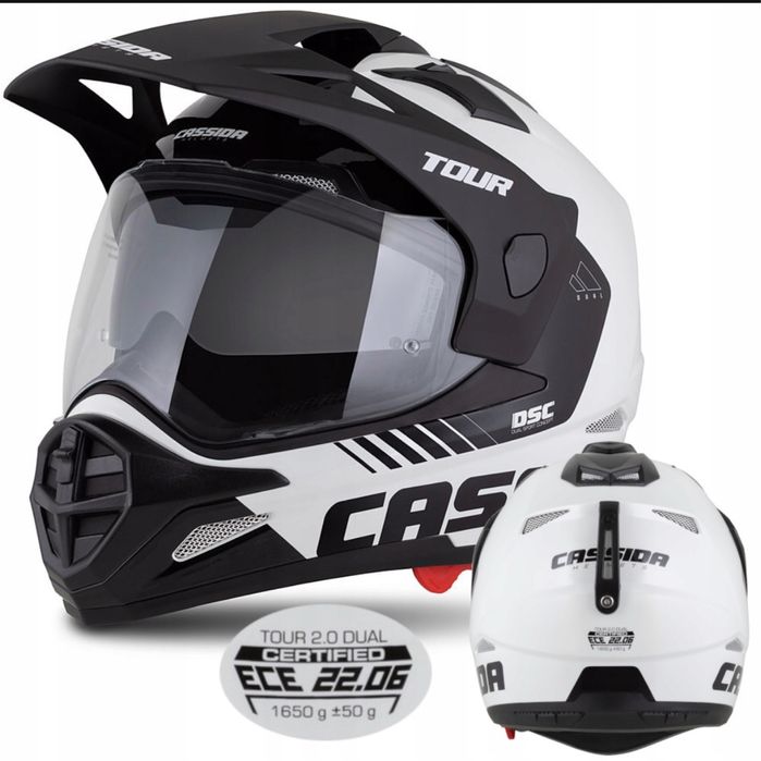 Kask Motocyklowy Cassida Tour turystyczny pod interkom XS-XXL