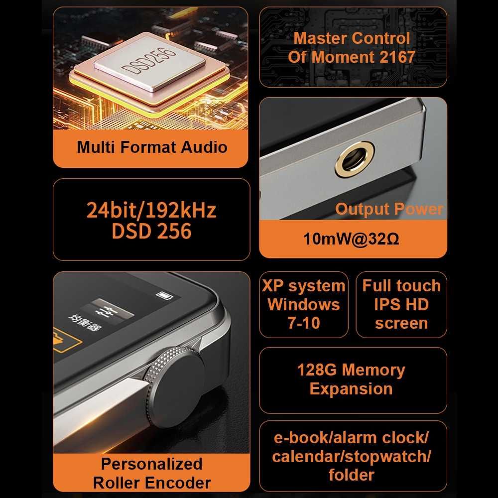 Аудиоплеер RUIZU A58 16 ГБ Hi-Fi Lossless DSD256 Bluetooth 5.0: 1 875 ...