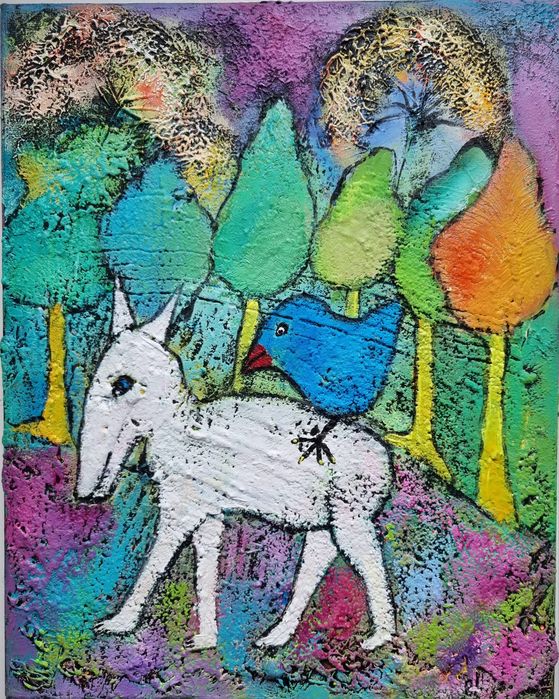 Obraz olejny 24x30 gruba faktura farby RÓŻNE