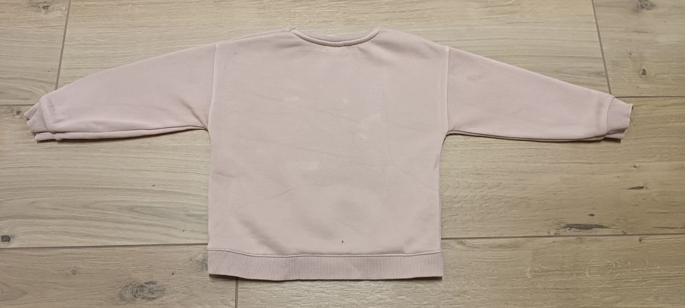 Zara 116 bluza różowa pudrowy róż ruchome cekiny dla dziewczynki