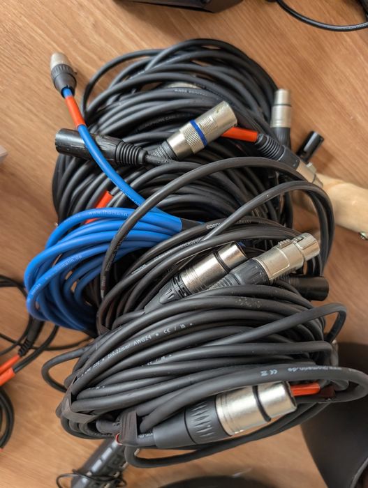Diversos Cabos XLR, Jack, SDI, energia etc