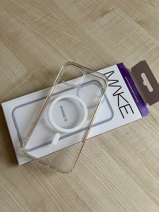 Чехол MAKE Apple iPhone 13 Crystal Magnet прозрачный