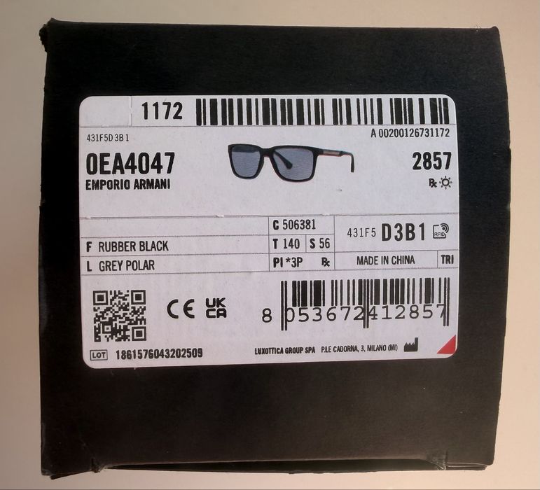 Okulary przeciwsloneczne Emporio Armani - oryginalne!