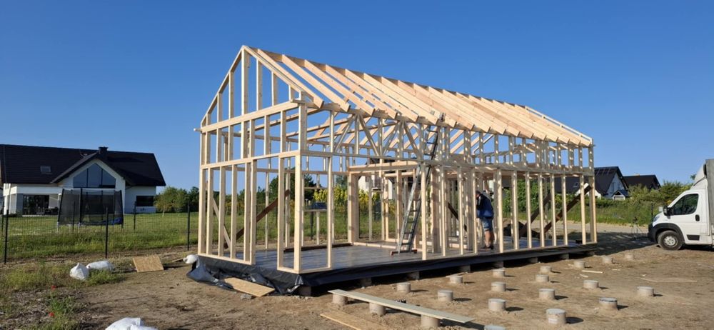 Konstrukcja szkieletowa dom 35,70m2
