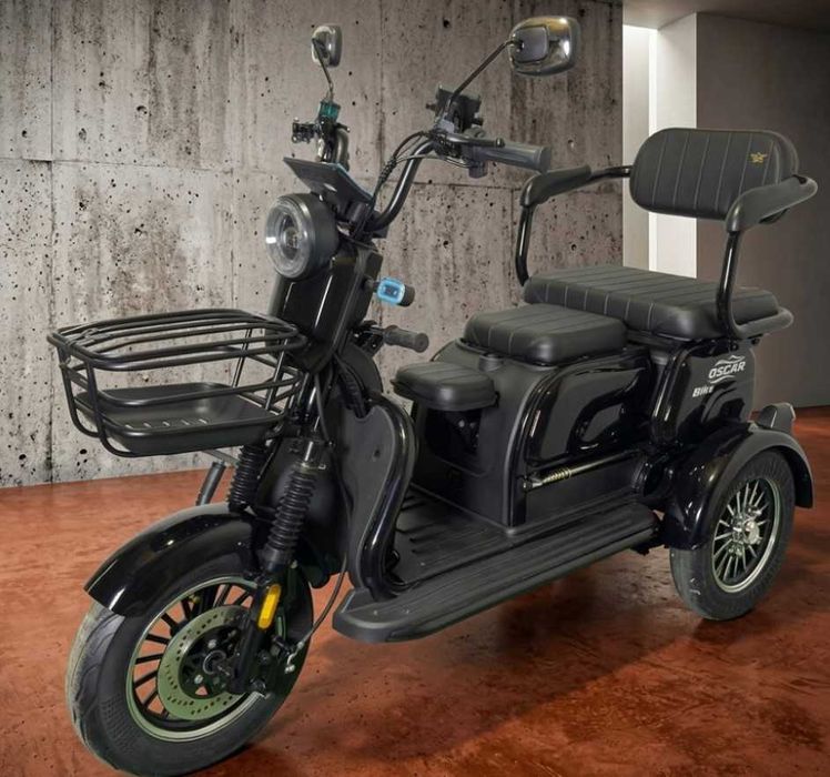 Потужний трицикл Oscar Trio2 1200W (2026)  Тяговий електроскутер 300кг