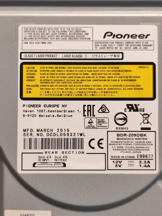 Привод Blu-ray Pioneer BDR-209DBK