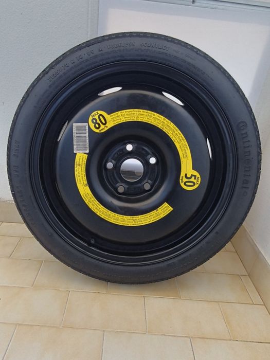 Roda Jante Emergência com Pneu Suplente Continental SContact T125 70 R18 99M 5x112