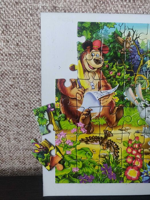 Мозаика, пазлы магнитные с  доской , 60 шт.