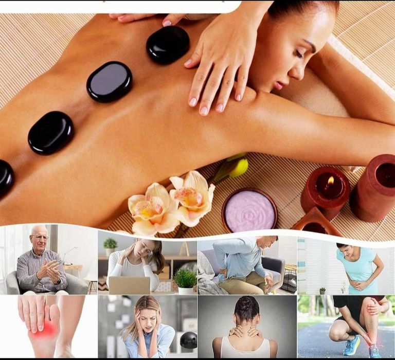 Kit NOVO massagem Pedras quentes Basalto Vulcânico