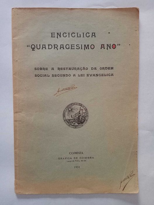 Encyclical Quadragésimo Anno - with postage