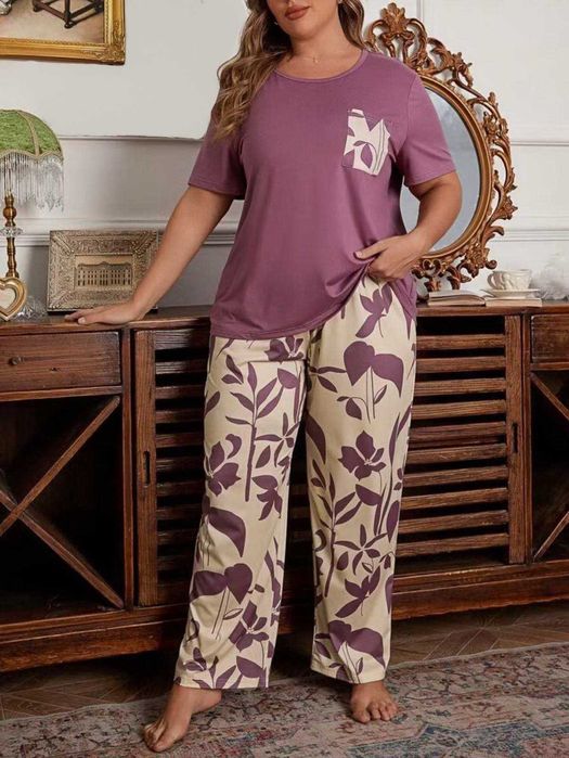 Женская трикотажная пижама с штанами 62-68р разные