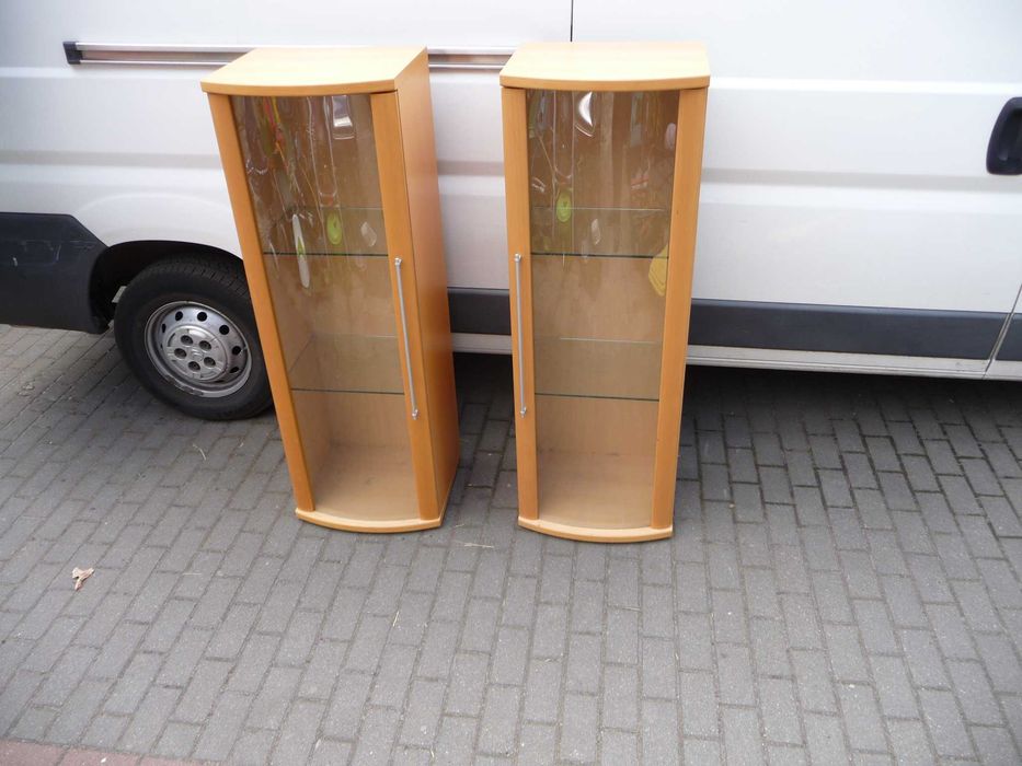 Szafki do salonu przeszklone - 2 sztuki