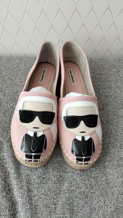 Różowe espadryle Karl Lagerfeld