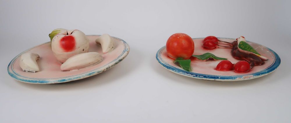 Par de pratos em faiança das Caldas / Barcelos - 19 cm