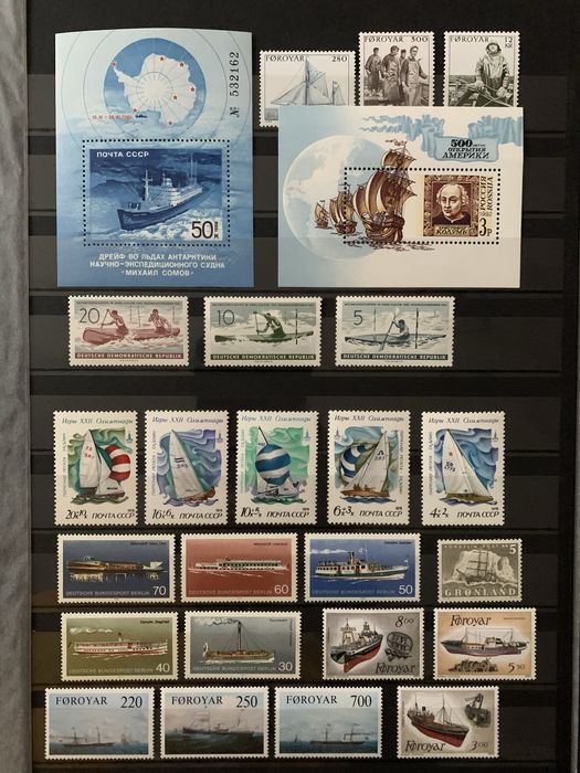 Почтовые марки Флот корабли !