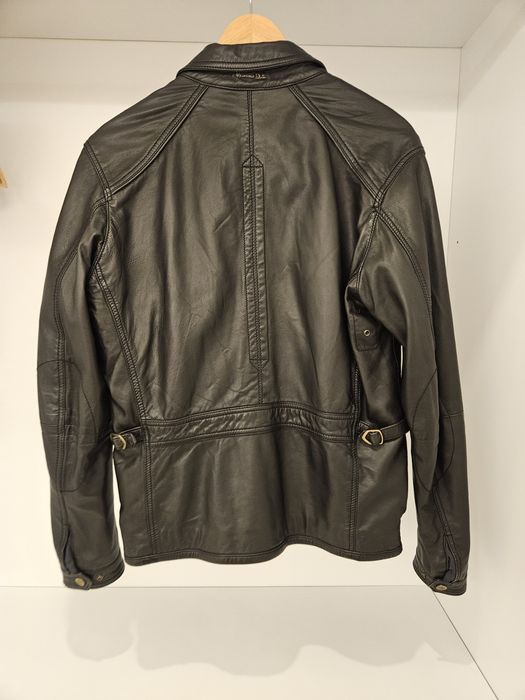 Casaco Cabedal Preto Massimo Dutti