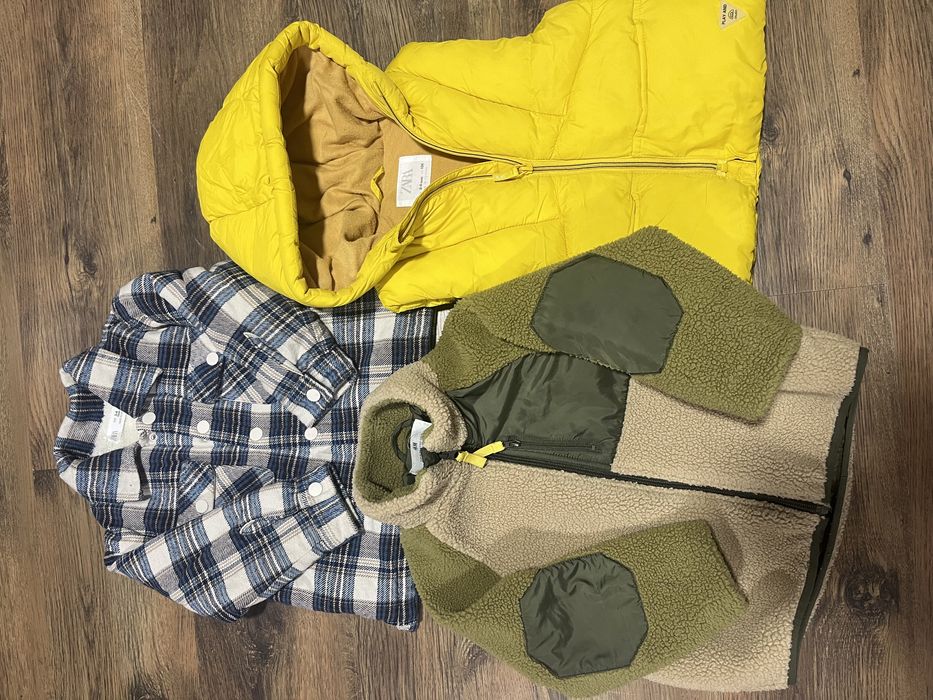 Куртка шерпа, жилетка, рубашка на мальчика 98р zara h&m george
