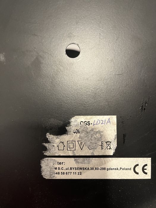 Czarna lampa z 3 światłami